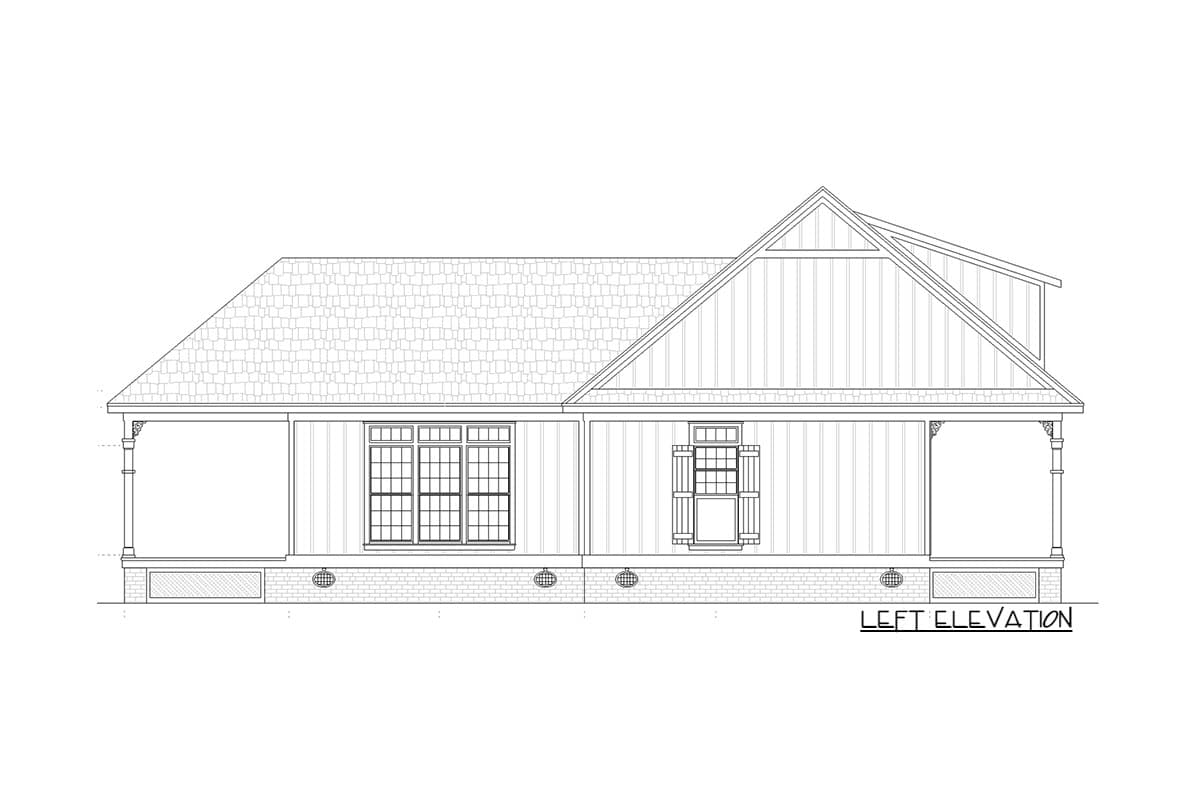 Plan 55216BR: 1-Bed House Plan With Wise Space Use - Image #8 - Cottage, Country, Vacation