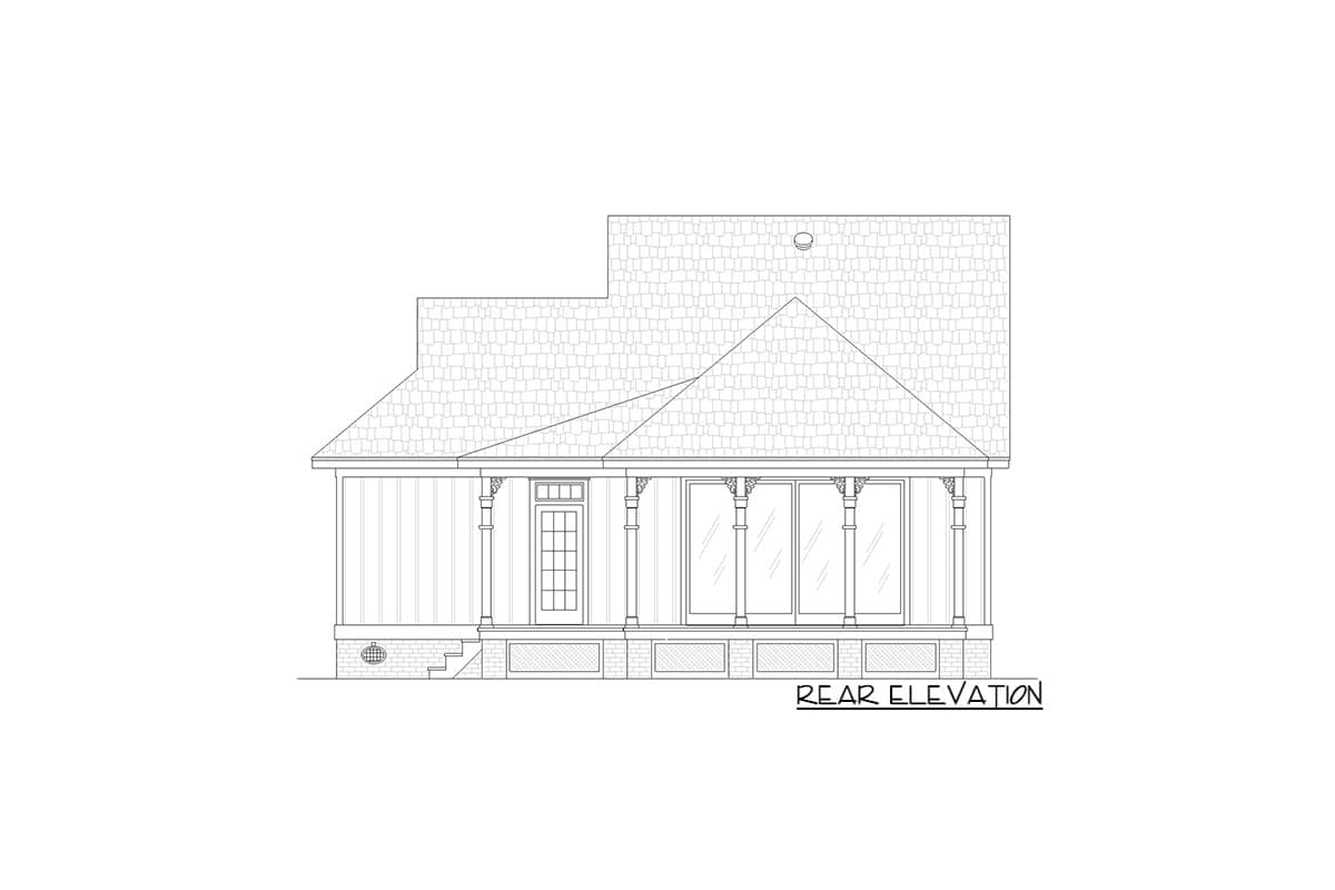 Plan 55216BR: 1-Bed House Plan With Wise Space Use - Image #9 - Cottage, Country, Vacation