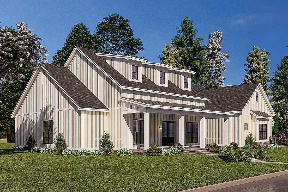 Plan 70678MK: Modern Farmhouse Plan with Three Shed Dormers and a Flex Room - 2343 Sq Ft - Image #11 - Country, Modern Farmhouse, New American
