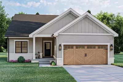 Affordable 2-Bed Ranch Plan with Lower Level Expansion Possibilities - 1192 Sq Ft
