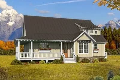 Country Cottage Plan with Two-story Great Room - 2200 Sq Ft
