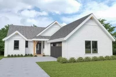 3-Bed Country Craftsman for Sloped Lot