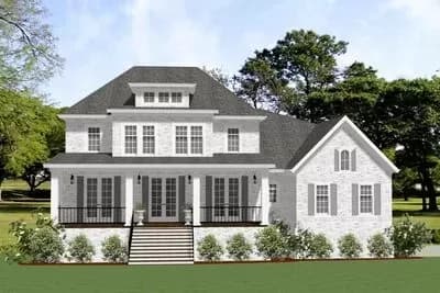 Exclusive Georgian House Plan with Walk-out Basement