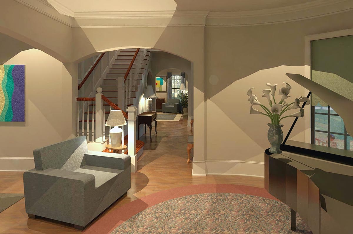 Plan 360072DK: European House Plan with Round Design Element - Image #8 - European, Traditional