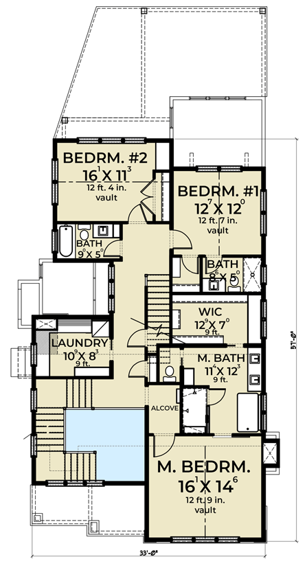 Plan 280110JWD: European Cottage Plan with Option to Finish Studio over Garage - Floor Plan - 2nd Floor - Cottage, European, Farmhouse, Modern Farmhouse, New American, Northwest, Traditional