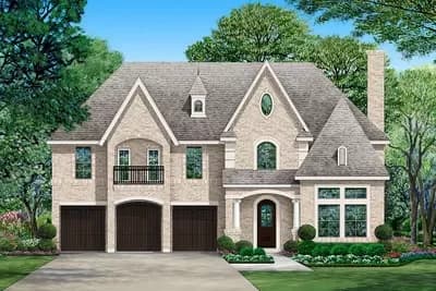 Luxury Traditional-style House Plan with Media and Game Rooms