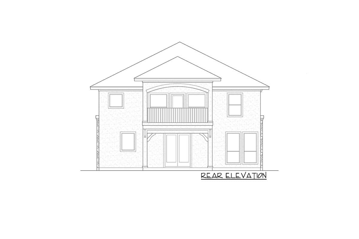 Plan 36633TX: 2-Story Mediterranean House Plan with Game Room - Image #4 - European, Florida-Style, Mediterranean, Tuscan