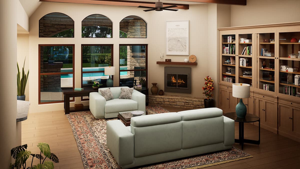 Plan 36637TX: French Country House Plan with 4 Bonus Rooms Upstairs - 4171 Sq Ft - Image #4 - European, French Country, Traditional