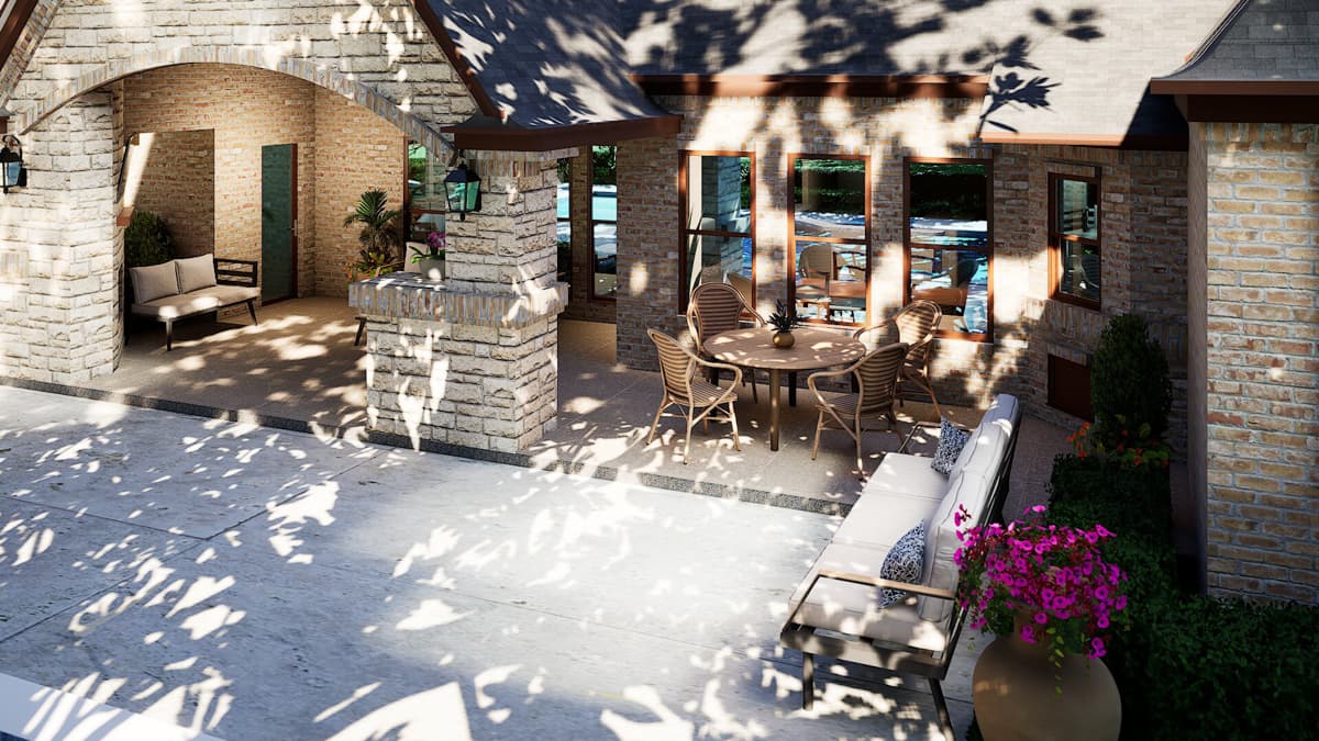 Plan 36637TX: French Country House Plan with 4 Bonus Rooms Upstairs - 4171 Sq Ft - Image #6 - European, French Country, Traditional