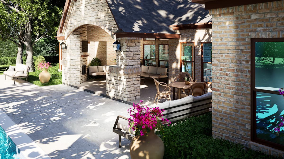 Plan 36637TX: French Country House Plan with 4 Bonus Rooms Upstairs - 4171 Sq Ft - Image #7 - European, French Country, Traditional