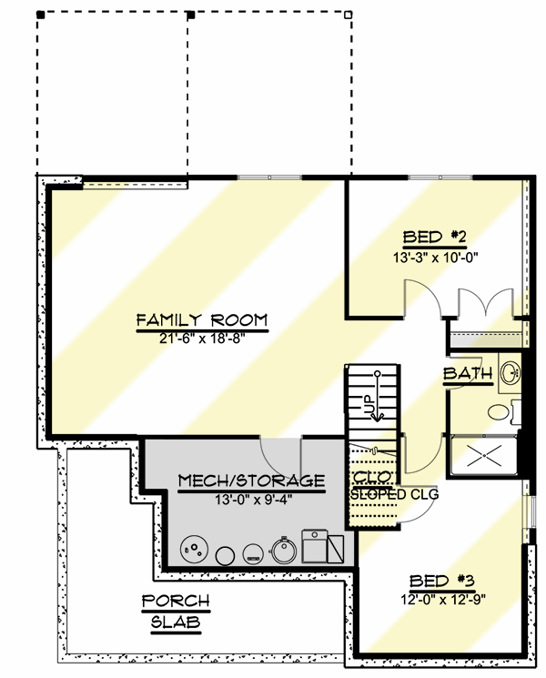Plan 135009GRA: Cozy Cottage Plan with Screened Porch and Optional Lower Level - Floor Plan - Optional Lower Level - Cottage, Country, Craftsman, Mountain, New American, Rustic