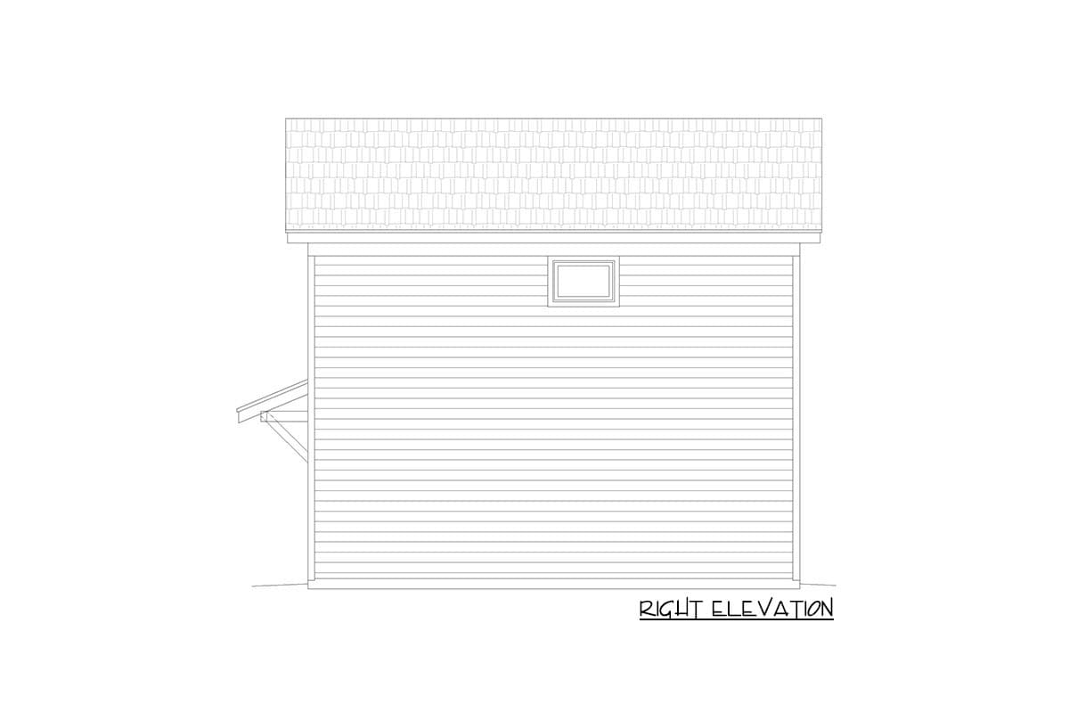 Plan 68698VR: 2-Bed Traditional Carriage House Plan - 576 Sq Ft Apartment  - Image #5 - Carriage, Traditional