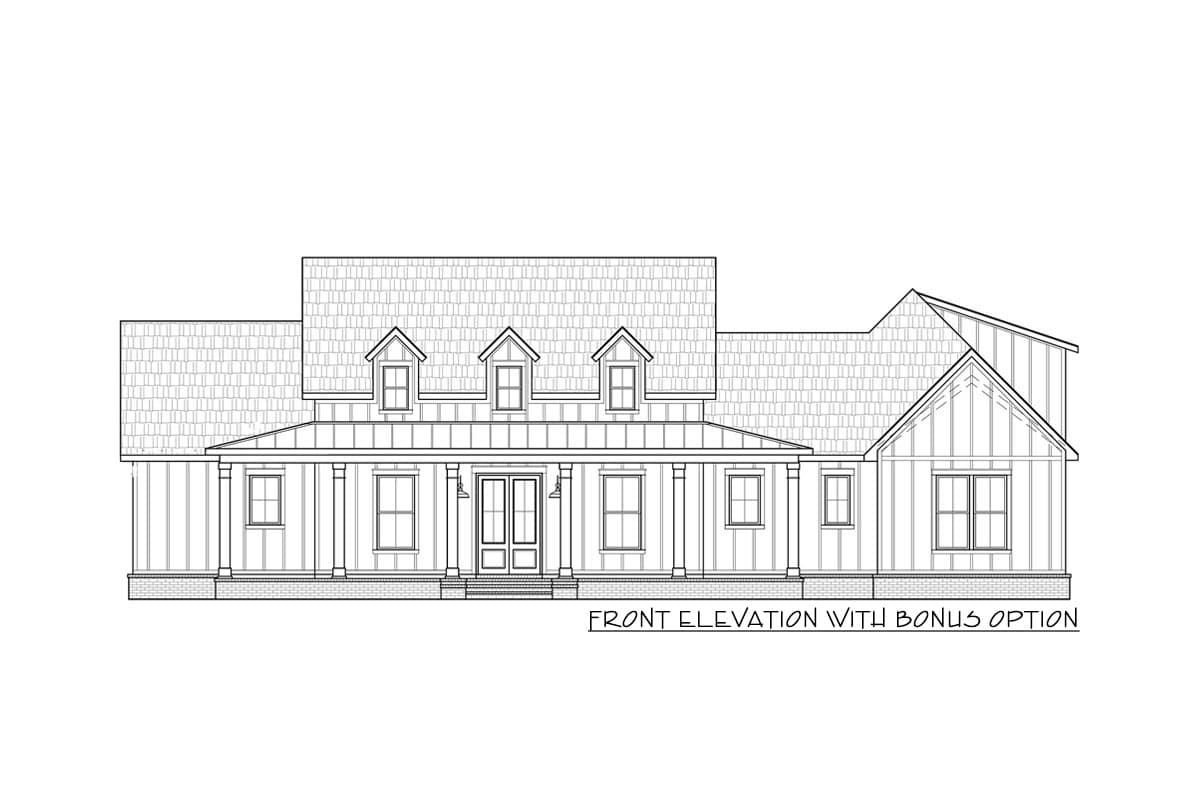 Plan 56484SM: One-Story Country Farmhouse Plan with Vaulted Great Room and Master Bedroom - 2232 Sq Ft - Image #6 - Country, Farmhouse, Southern, Traditional