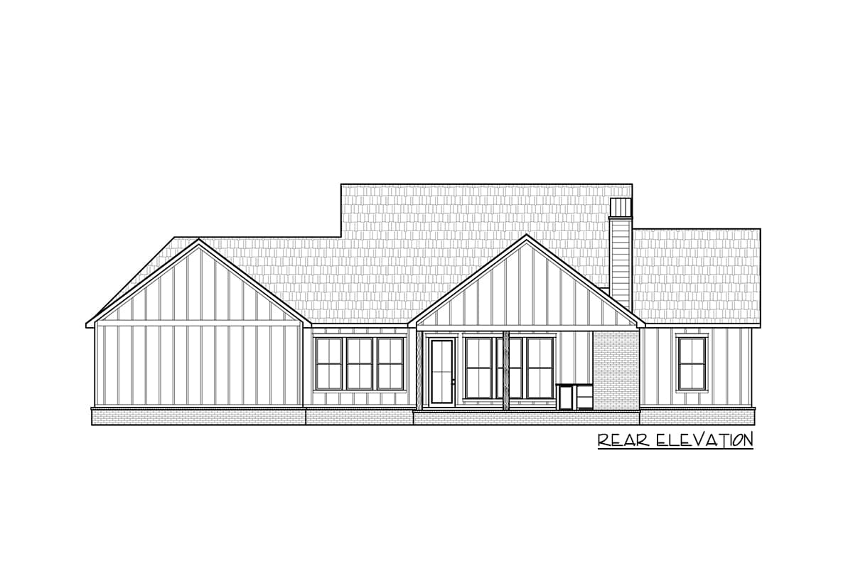 Plan 56484SM: One-Story Country Farmhouse Plan with Vaulted Great Room and Master Bedroom - 2232 Sq Ft - Image #5 - Country, Farmhouse, Southern, Traditional