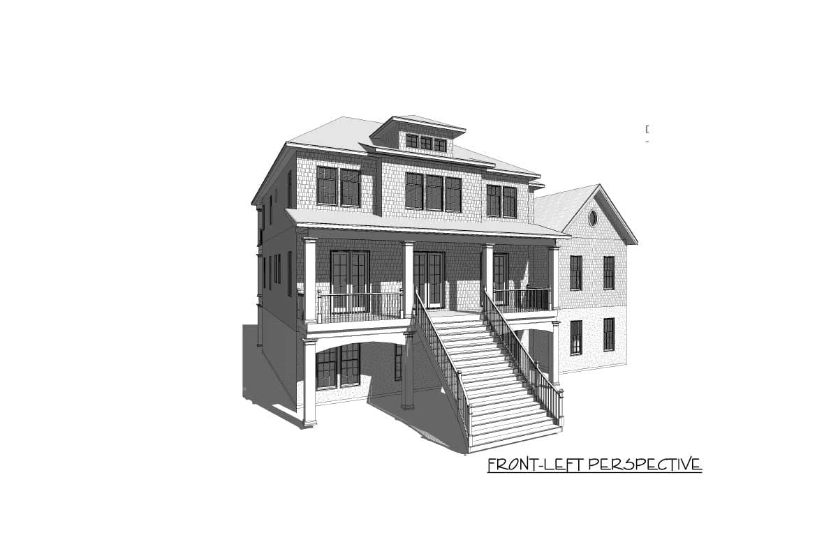 Plan 46418LA: Exclusive Southern Beach House Plan with Two Laundry Rooms and Optional In-law Suite - Image #5 - Beach, Coastal, Coastal Contemporary, Low Country, Southern