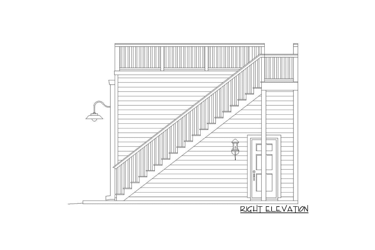 Plan 68705VR: Detached Garage Plan with Rooftop Deck - Image #5