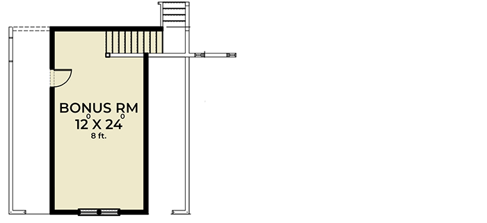 Plan 280112JWD: New American House Plan with Bonus Room over Garage - Floor Plan - 2nd Floor - Country, New American, Northwest