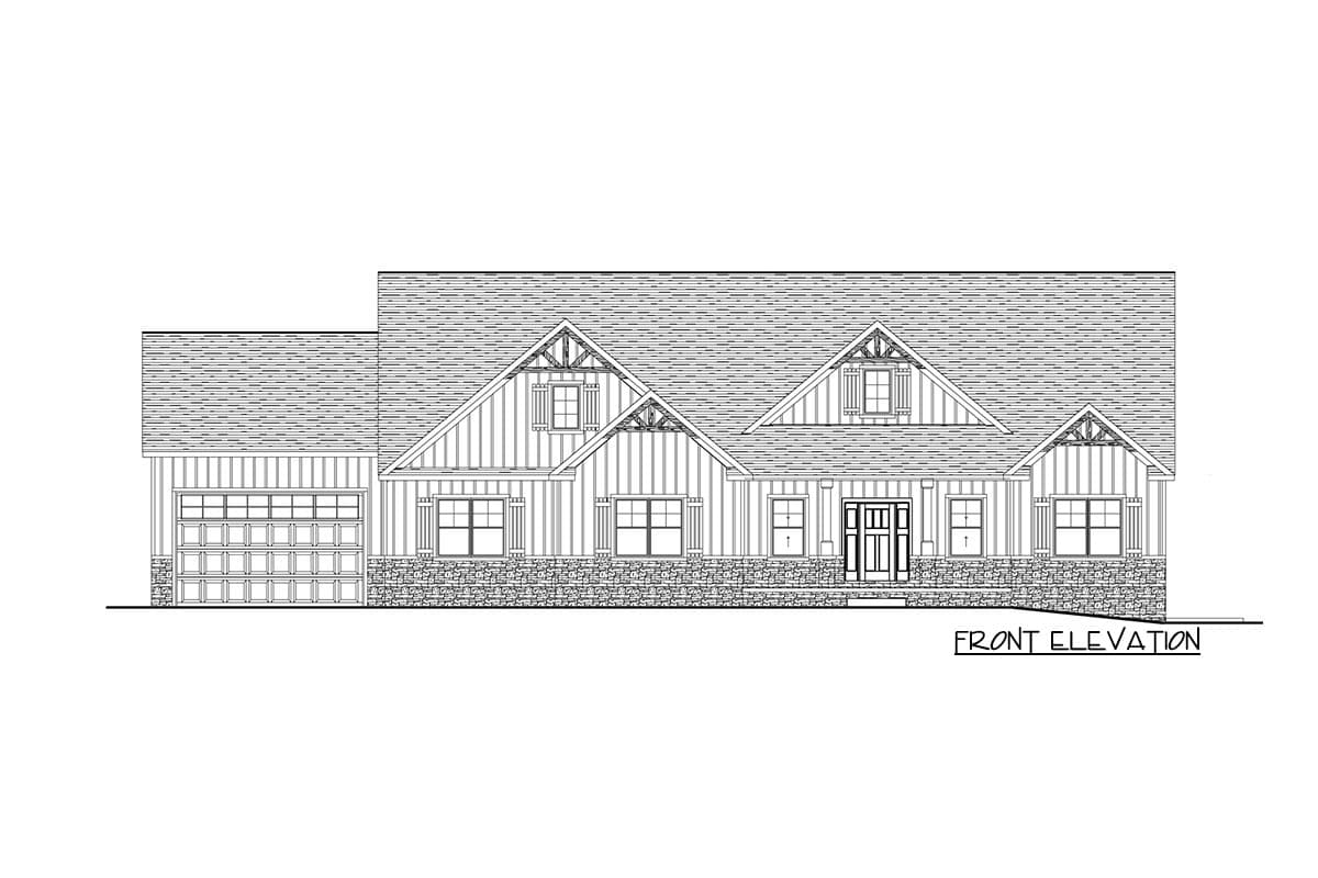 Plan 911000JVD: One-Story Craftsman House Plan with Split Bedrooms - Image #35 - Craftsman, Mountain, Ranch