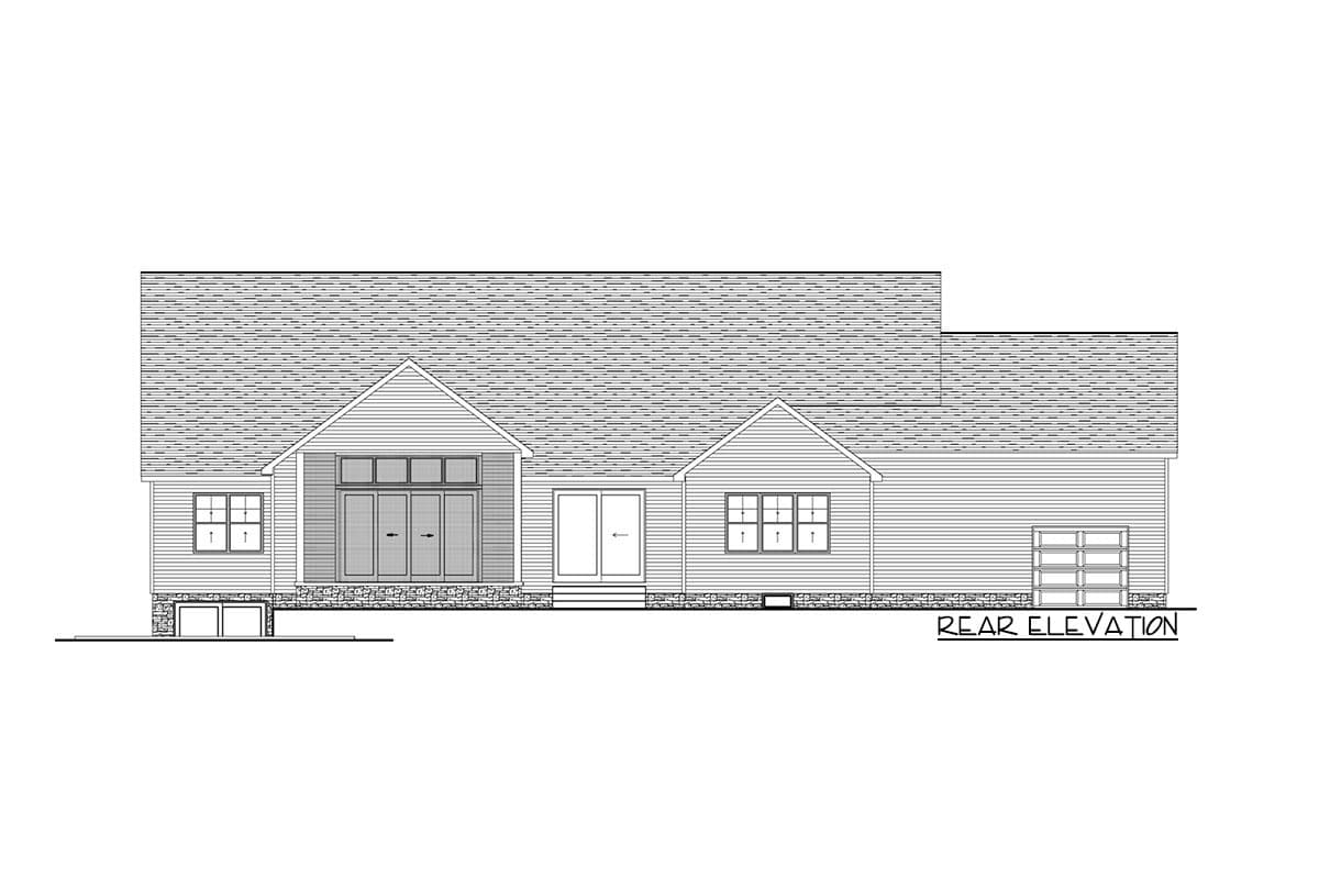 Plan 911000JVD: One-Story Craftsman House Plan with Split Bedrooms - Image #36 - Craftsman, Mountain, Ranch