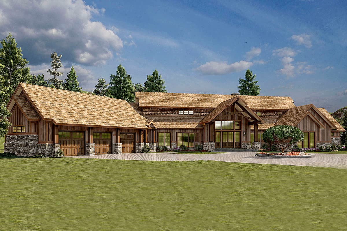 Plan 70683MK: Sprawling Mountain House Plan with Luxurious Master Suite for a Rear Sloping Lot - 6837 Sq Ft - Image #6 - Country, Mountain, New American, Northwest