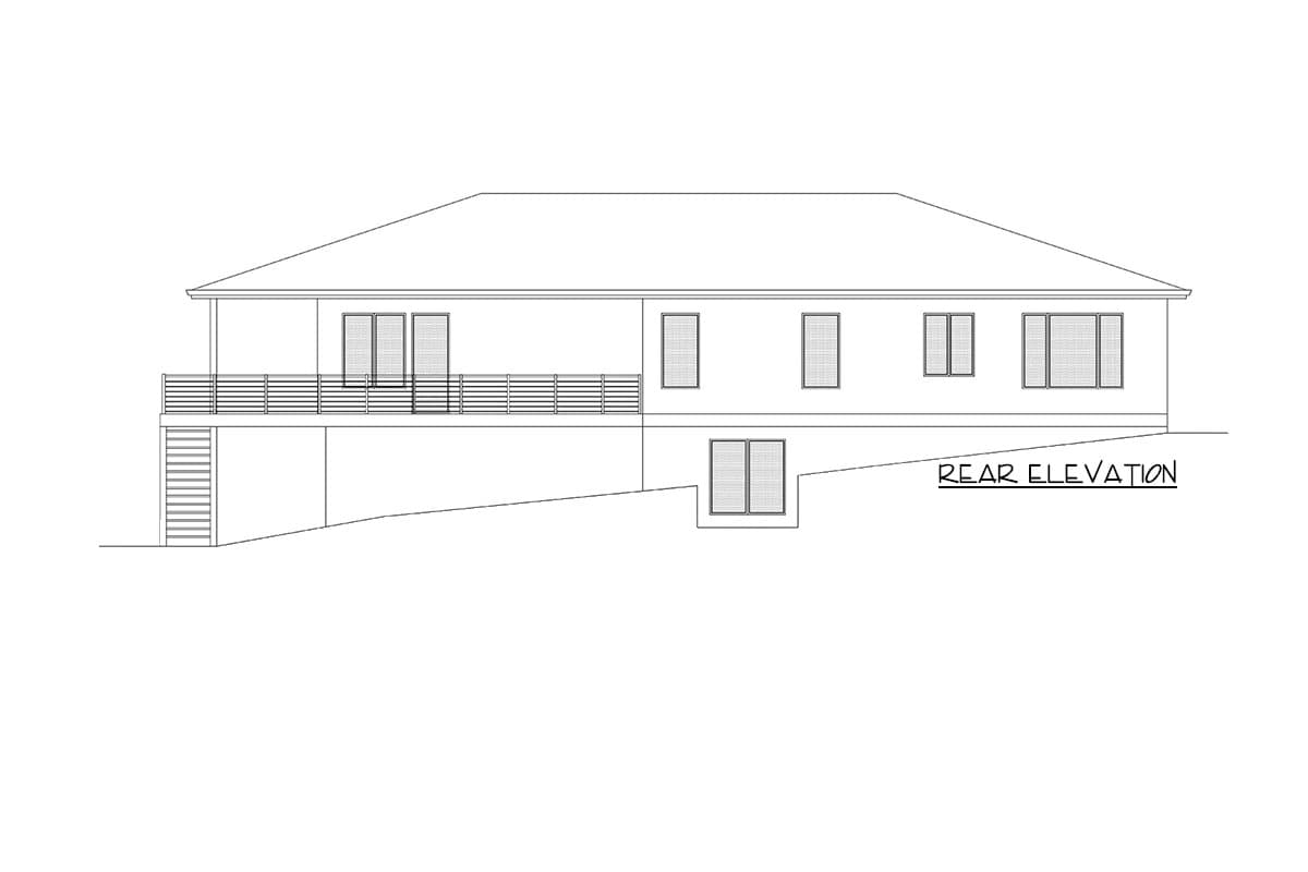 Plan 666100RAF: Contemporary 3-Bed House Plan for the Side Sloping Lot - Image #7 - Contemporary, Modern, Northwest, Prairie