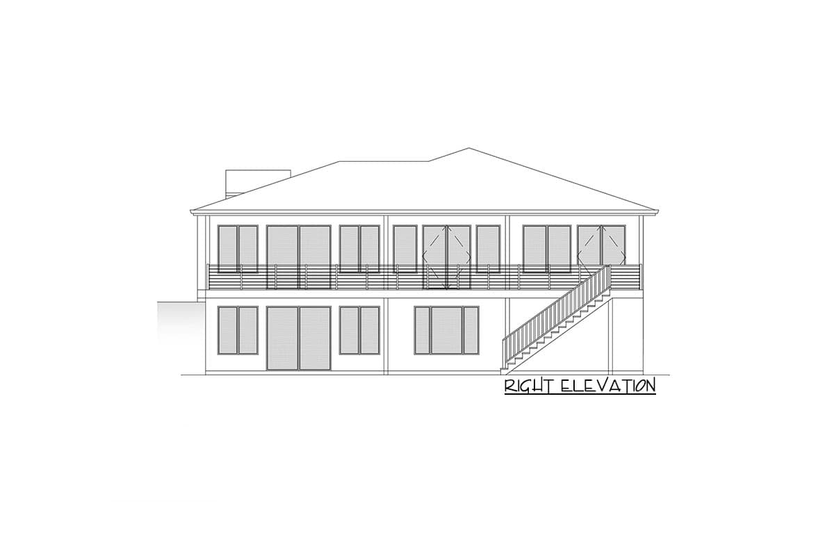 Plan 666100RAF: Contemporary 3-Bed House Plan for the Side Sloping Lot - Image #8 - Contemporary, Modern, Northwest, Prairie