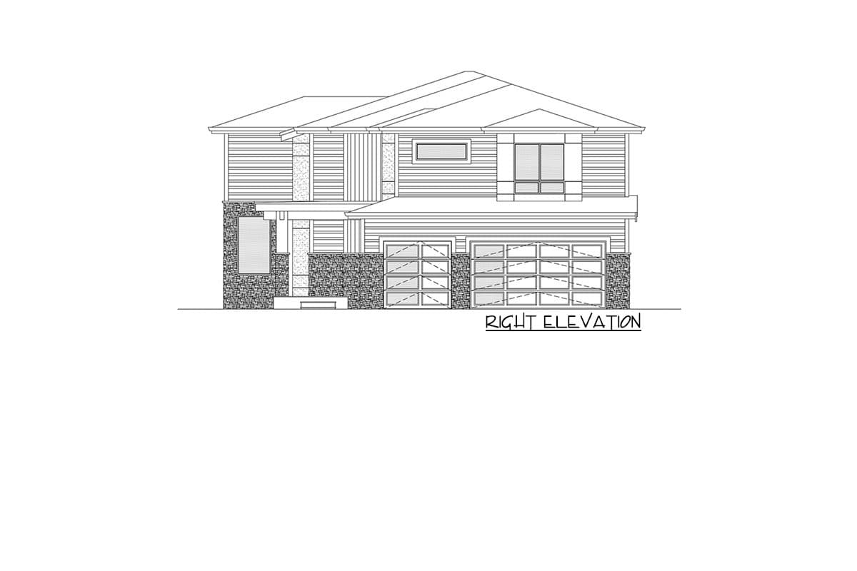 Plan 666101RAF: 2-story Contemporary Home Plan on a Side Sloping Lot with Lower-level Guest Suite  - Image #8 - Contemporary, Modern, Northwest, Prairie