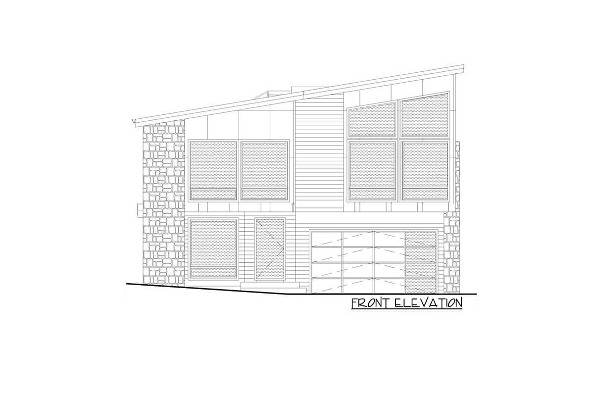 Plan 666102RAF: Two-story Contemporary Home Plan with Rooftop Deck - Image #5 - Contemporary, Modern, Northwest