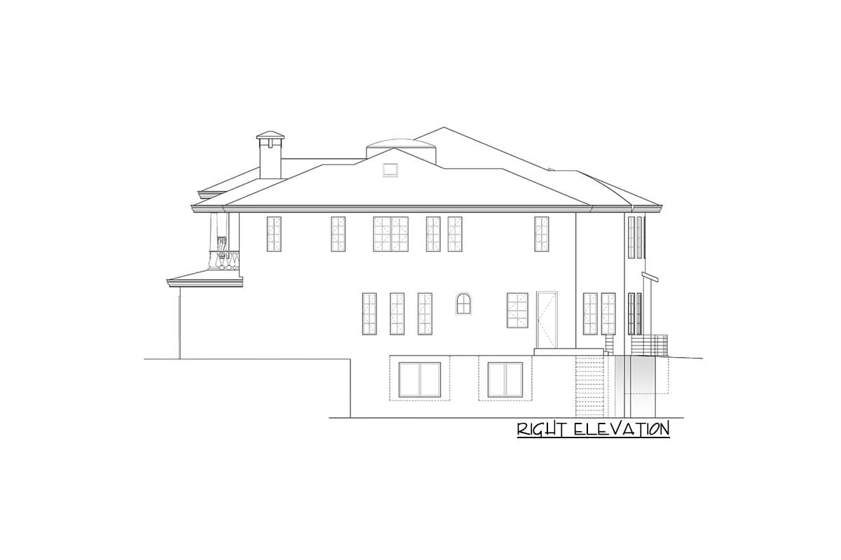 Plan 666103RAF: Luxuriously Spacious Home Plan with Lower-level ADU - Image #8 - European, Mediterranean, Transitional