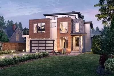 Modern Northwest House Plan with 2-Bed ADU and Third Floor Rec Room