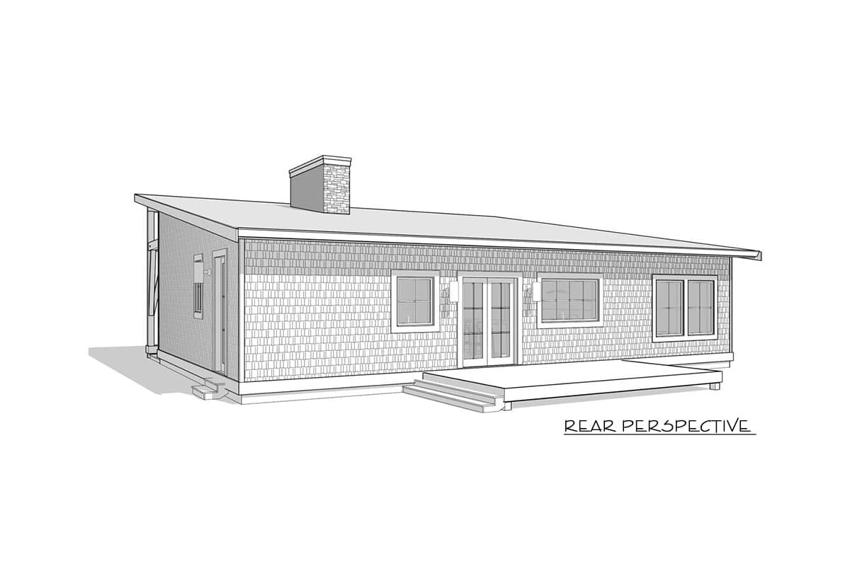 Plan 270037AF: 3-Bed Modern Cottage Designed for Mountain or Water Views - Image #16 - Cabin, Cottage, Modern, Mountain, Vacation