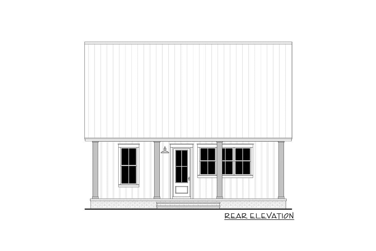 Plan 51847HZ: Cottage Escape with Bed and Bunk Room - Image #5 - Cabin, Cottage, Country, Craftsman, Farmhouse, Modern Farmhouse, Mountain, Traditional, Vacation