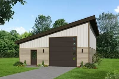 RV and Lift-friendly Detached Garage Plan
