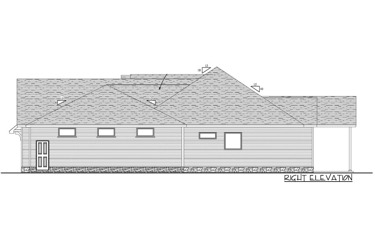 Plan 911004JVD: 4-Bed Craftsman Ranch Plan with Bonus Room over Garage - Image #7 - Craftsman, New American, Ranch, Traditional