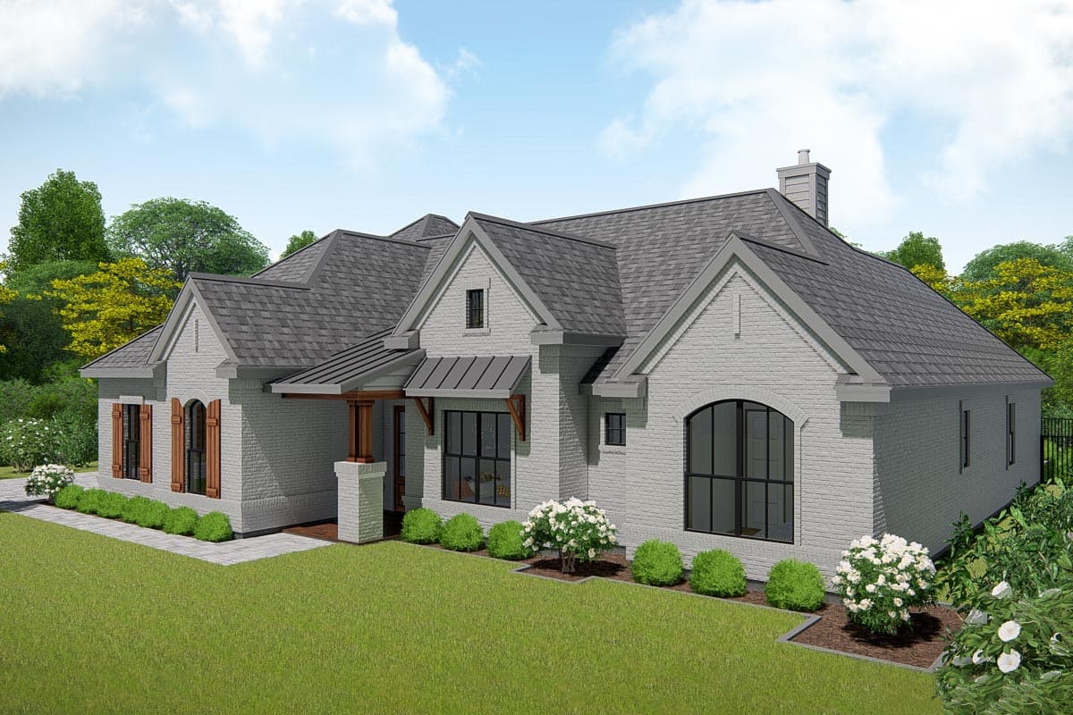 Plan 25417TF: 4-Bed New American Ranch Plan with Media Room - Image #11 - Acadian, Louisiana-Style, New American, Ranch, Southern