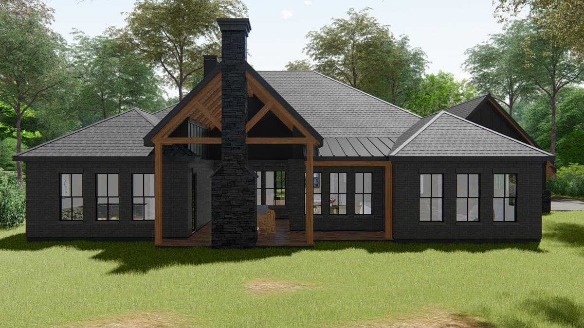 Plan 25418TF: One-Level New American Craftsman Home Plan with Home Office and Media Room - Image #16 - Craftsman, New American, Ranch