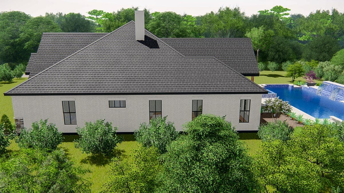 Plan 25418TF: One-Level New American Craftsman Home Plan with Home Office and Media Room - Image #10 - Craftsman, New American, Ranch