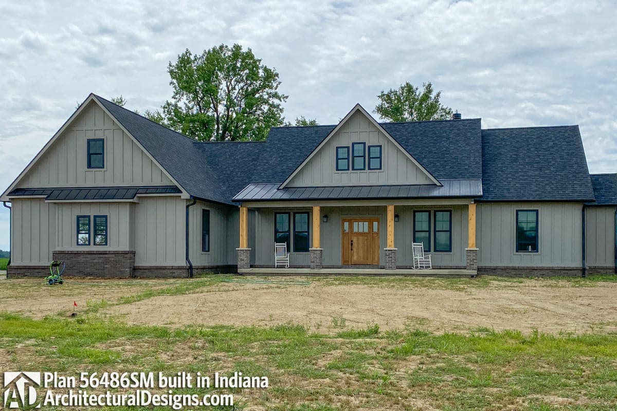 build gallery item - House Plan 56486SM Comes to Life in Indiana!