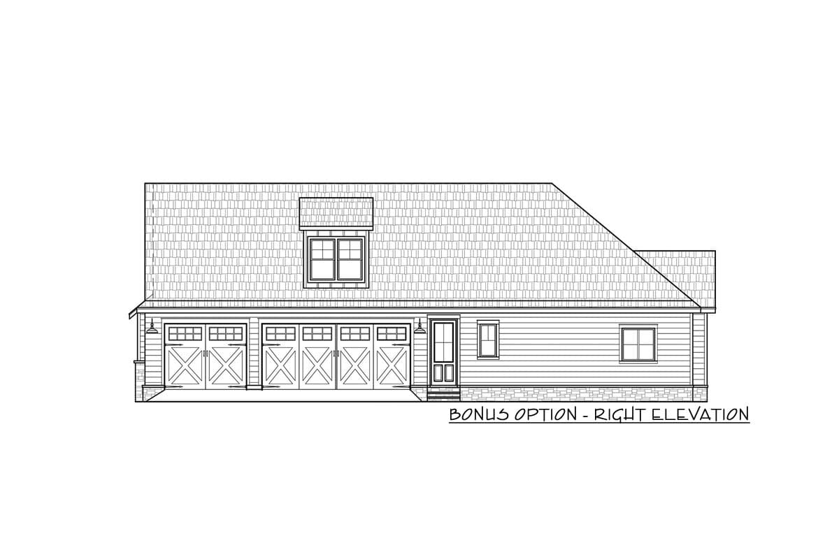 Plan 56486SM: 4-Bed Craftsman-Influenced Farmhouse Plan with Vaulted Great Room - 2300 Sq Ft - Image #7 - Country, Craftsman, Modern Farmhouse, New American