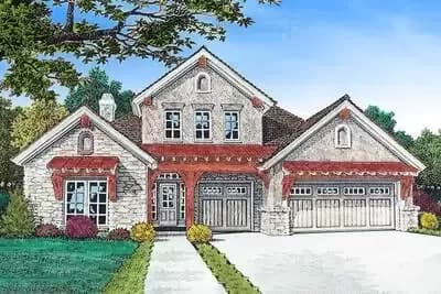 Spectacular Hill Country Home Plan with Bonus Room Upstairs