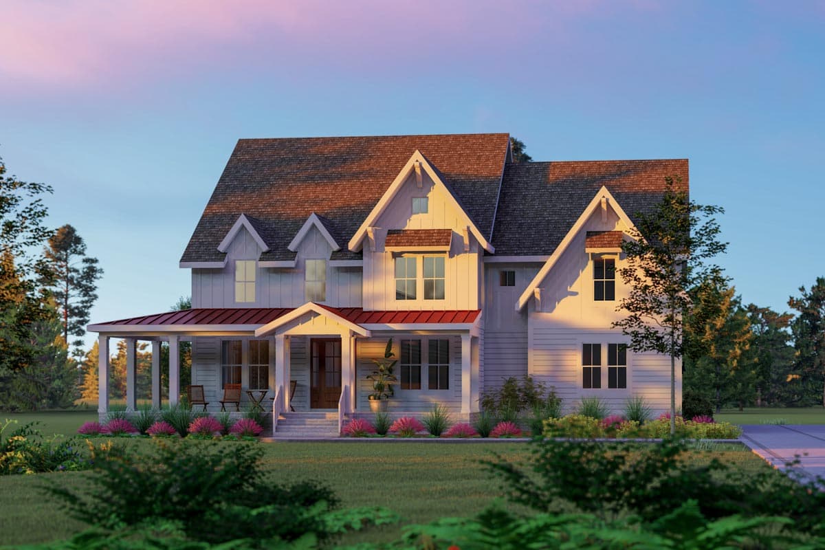 Plan 500072VV: Modern Farmhouse House Plan with 5 Bedrooms and Expansion Over the Garage - 3413 Sq Ft - Image #4 - Country, Farmhouse, Modern Farmhouse, Southern, Traditional