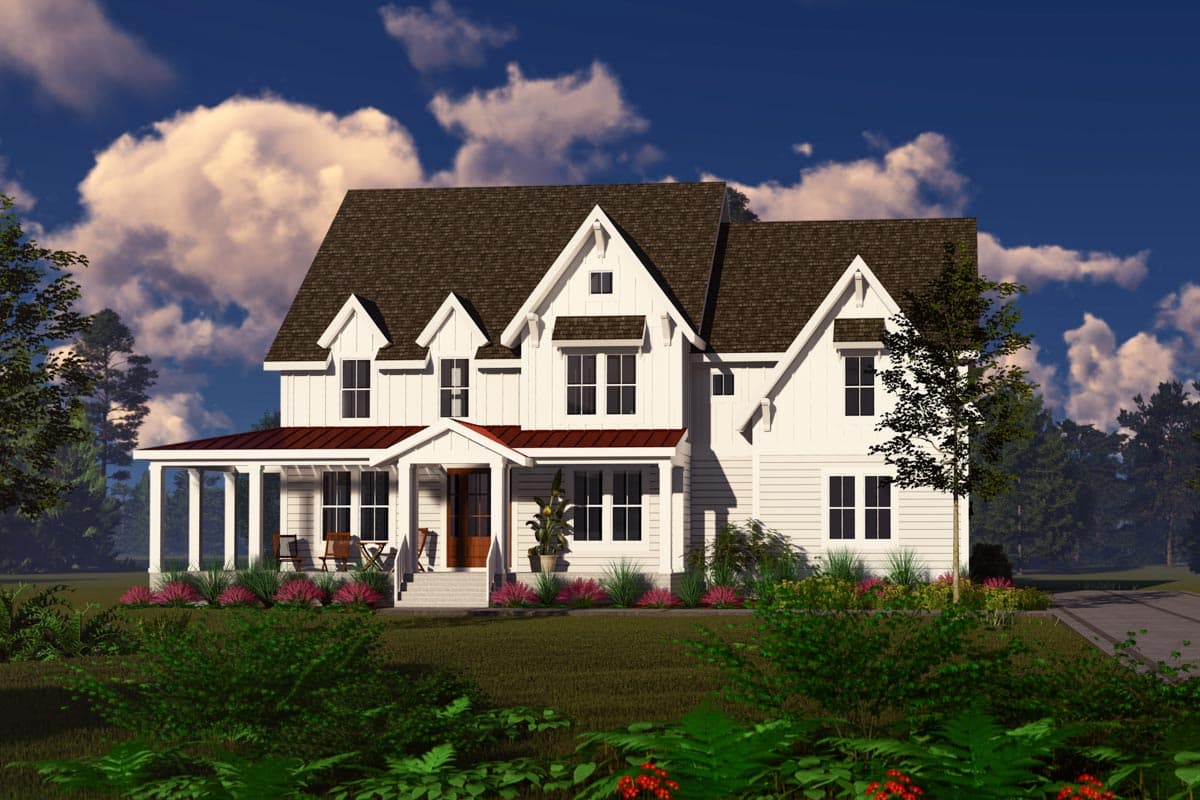 Plan 500072VV: Modern Farmhouse House Plan with 5 Bedrooms and Expansion Over the Garage - 3413 Sq Ft - Image #6 - Country, Farmhouse, Modern Farmhouse, Southern, Traditional