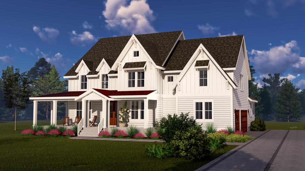 Plan 500072VV: Modern Farmhouse House Plan with 5 Bedrooms and Expansion Over the Garage - 3413 Sq Ft - Image #8 - Country, Farmhouse, Modern Farmhouse, Southern, Traditional