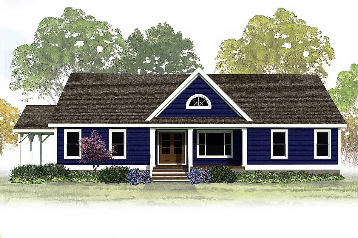 Plan 500075VV: Split-Bed Country Ranch House Plan with Carport - Image #12 - Country, Farmhouse, Ranch, Southern, Traditional