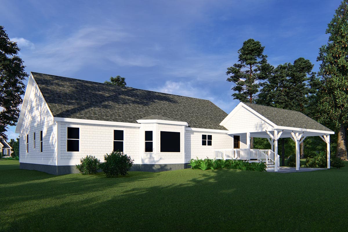 Plan 500075VV: Split-Bed Country Ranch House Plan with Carport - Image #11 - Country, Farmhouse, Ranch, Southern, Traditional