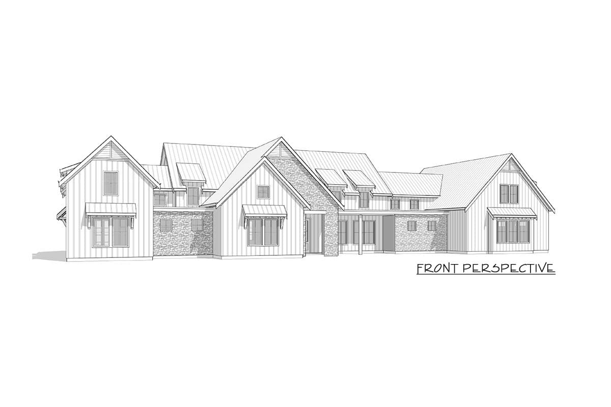 Plan 270038AF: Modern Farmhouse Plan with Cathedral Ceiling above Living Space - Image #7 - Country, Craftsman, Farmhouse, Modern Farmhouse, New American