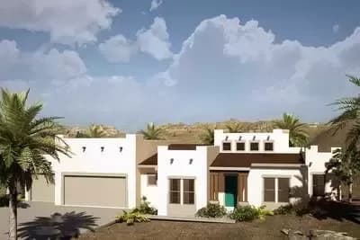 4-Bed Santa Fe Style House Plan with Study