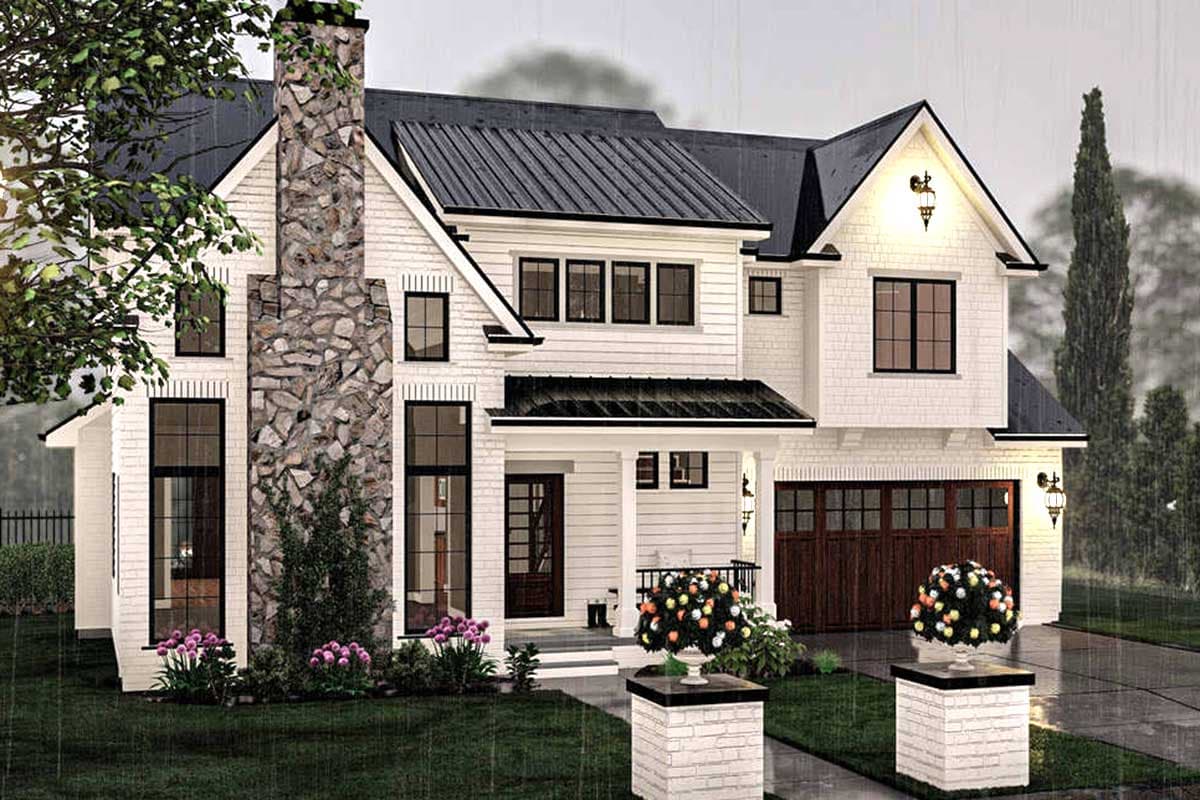 Plan 62964DJ: 3-Bed Modern Cottage House Plan with 2-Story Foyer and Family Room - Image #10 - Cottage, Country, Craftsman, New American, Northwest