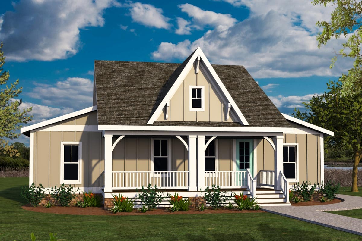 Plan 500077VV: Exclusive 3-Bed Country Cottage Plan with Split Bedrooms - Image #11 - Cottage, Country, Farmhouse, Victorian