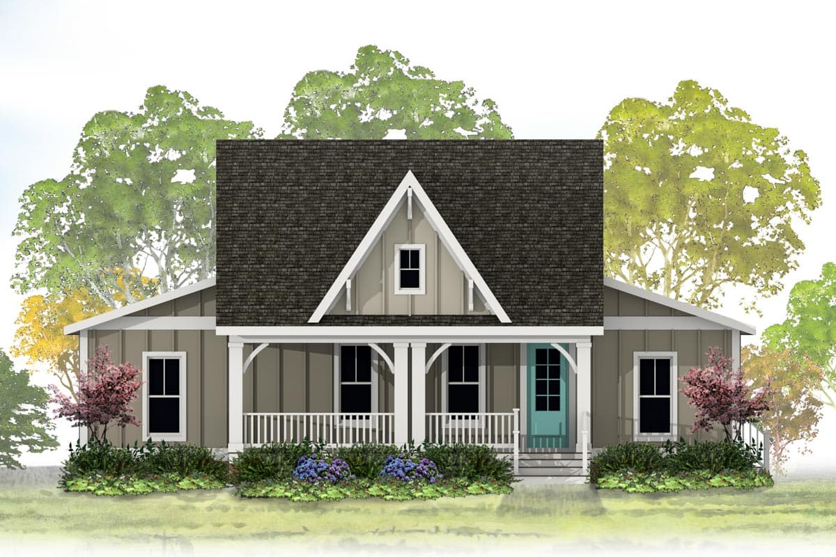 Plan 500077VV: Exclusive 3-Bed Country Cottage Plan with Split Bedrooms - Image #12 - Cottage, Country, Farmhouse, Victorian